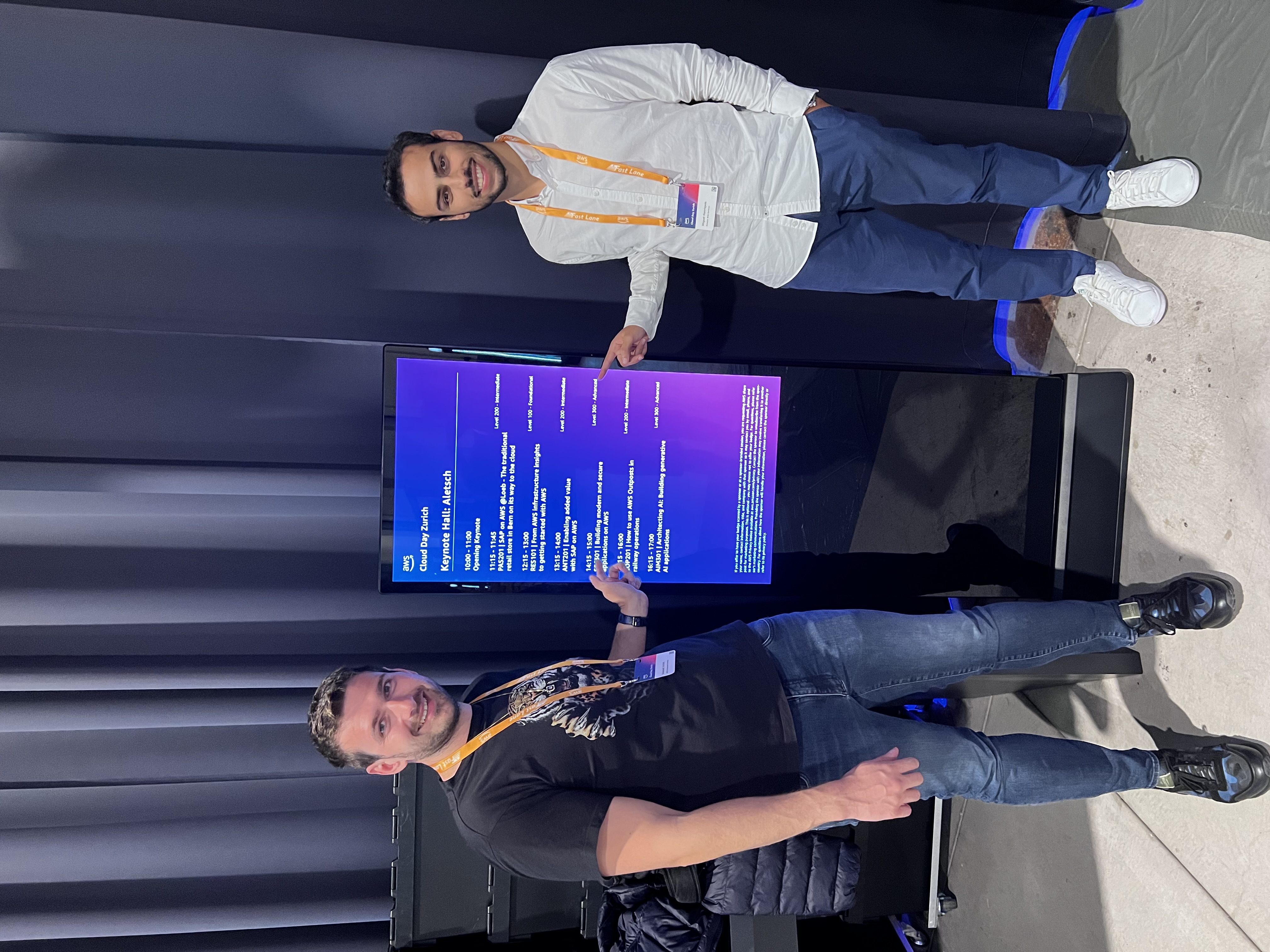 Emanuel at AWS Cloud Day Zurich keynote session