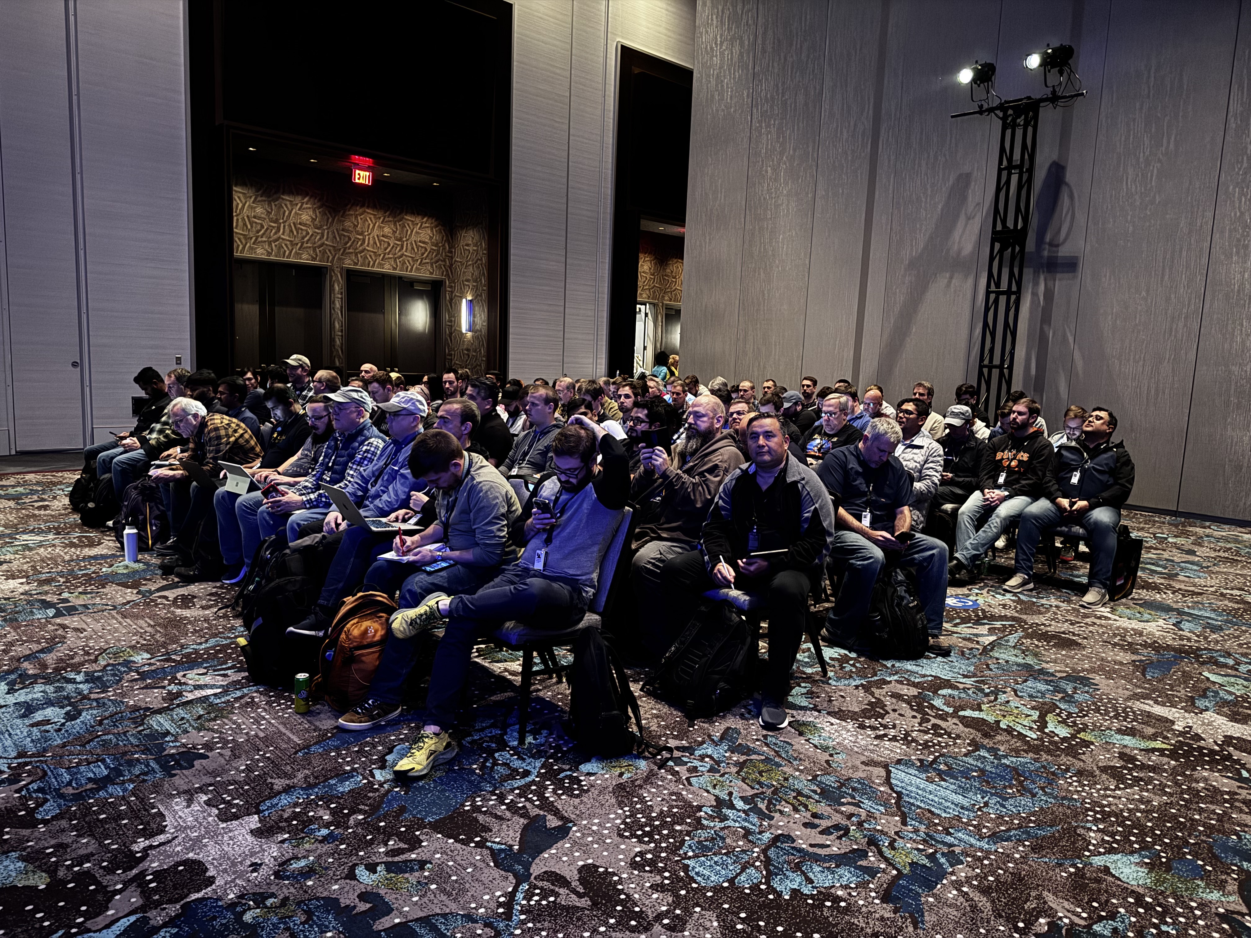 Large audience at AWS re:Invent conference session